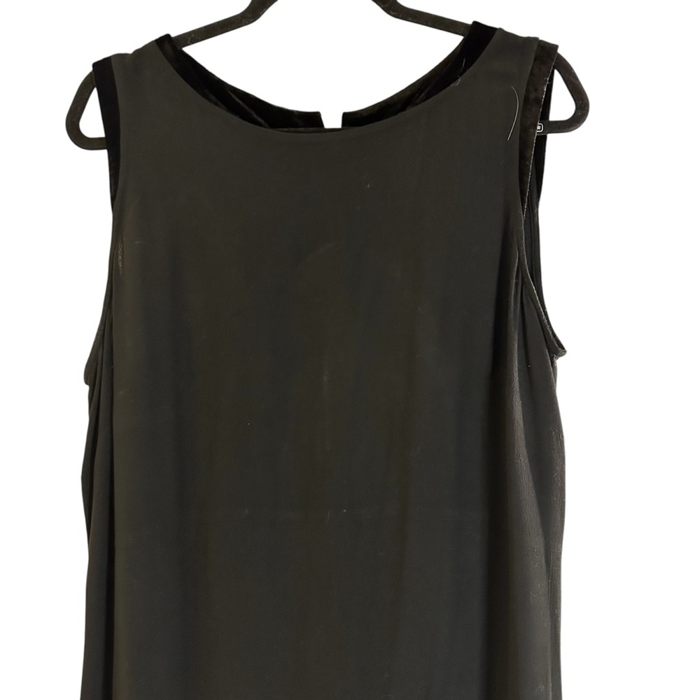 J. Jill black sleeveless beaded dress with velvet accents Size 16 - Picture 5 of 16